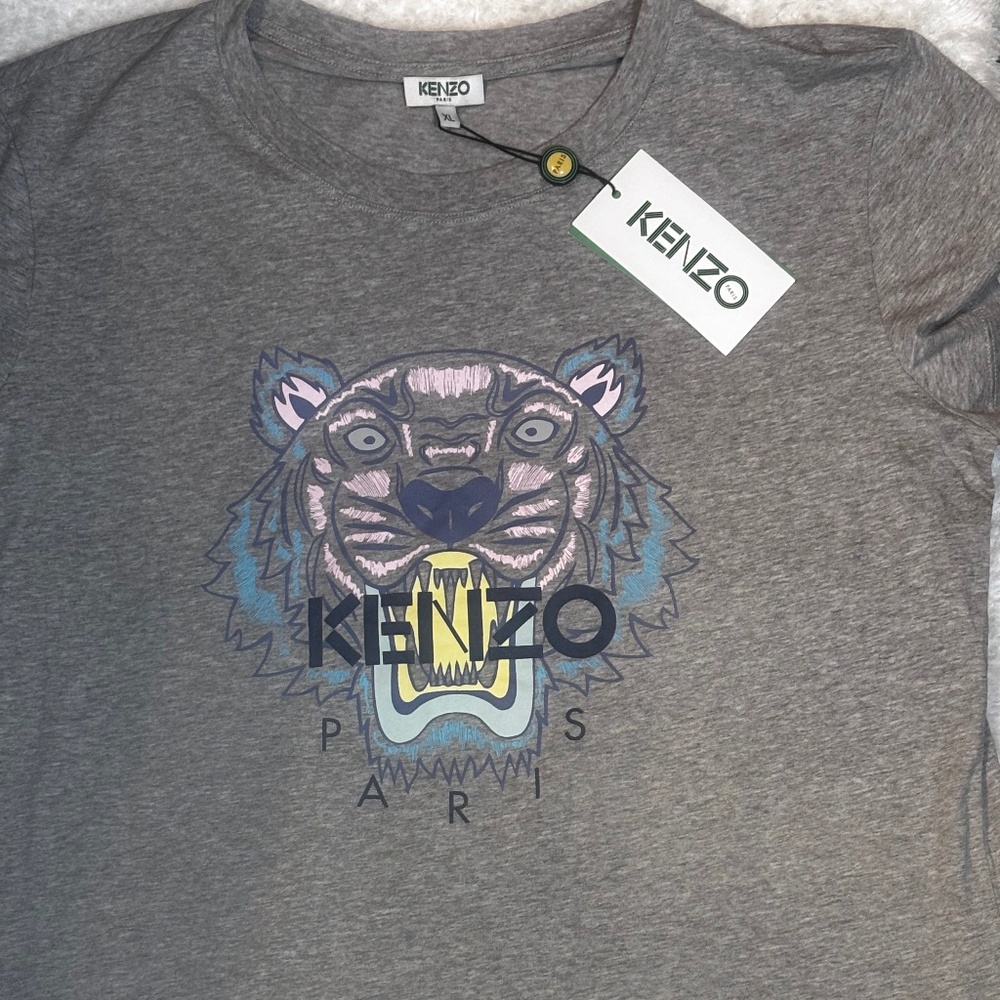 Kenzo Paris Women’s Ss Tee Crew Neck Pullover Gray Xl